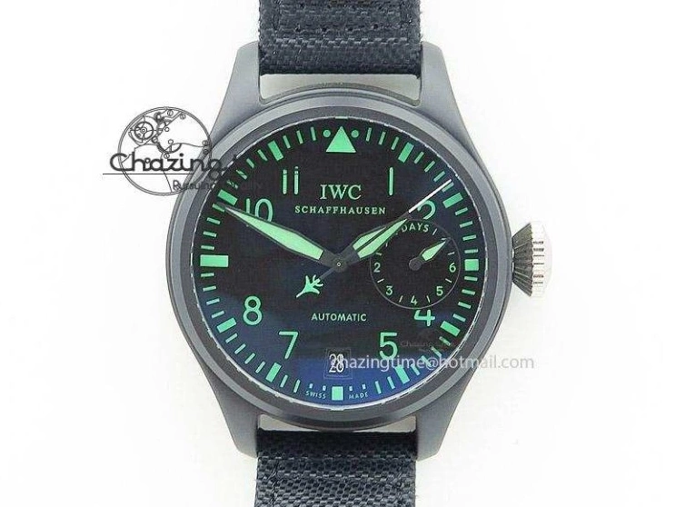 MIROTIME 0815 Big Pilot Real PR IW502001 Real Ceramic ZF 1:1 Best Edition On Black Calfskin Strap A51111 V Seasonal 7227